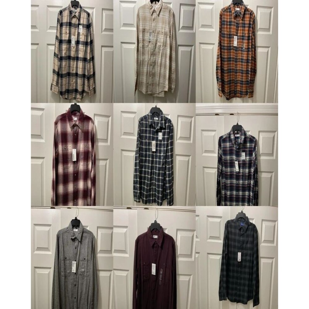 Men's Fall Flannel Bundle Size S - 9 NWT Shirts - Sonoma Supersoft Flannel